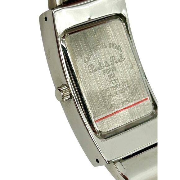 Vintage Peck And Peck Cuff Bracelet Watch With Faux Stones New Battery Works - Picture 8 of 8